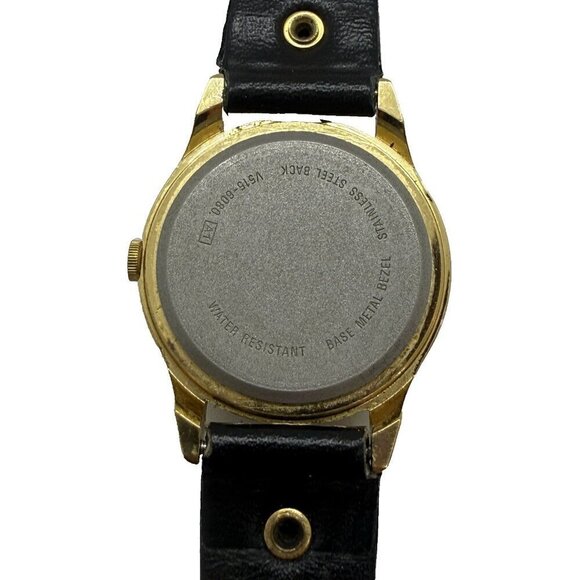 Vtg Lorus Disney World Minnie Mouse Quartz Watch V515-6080 Rotating Hands Black main image 7